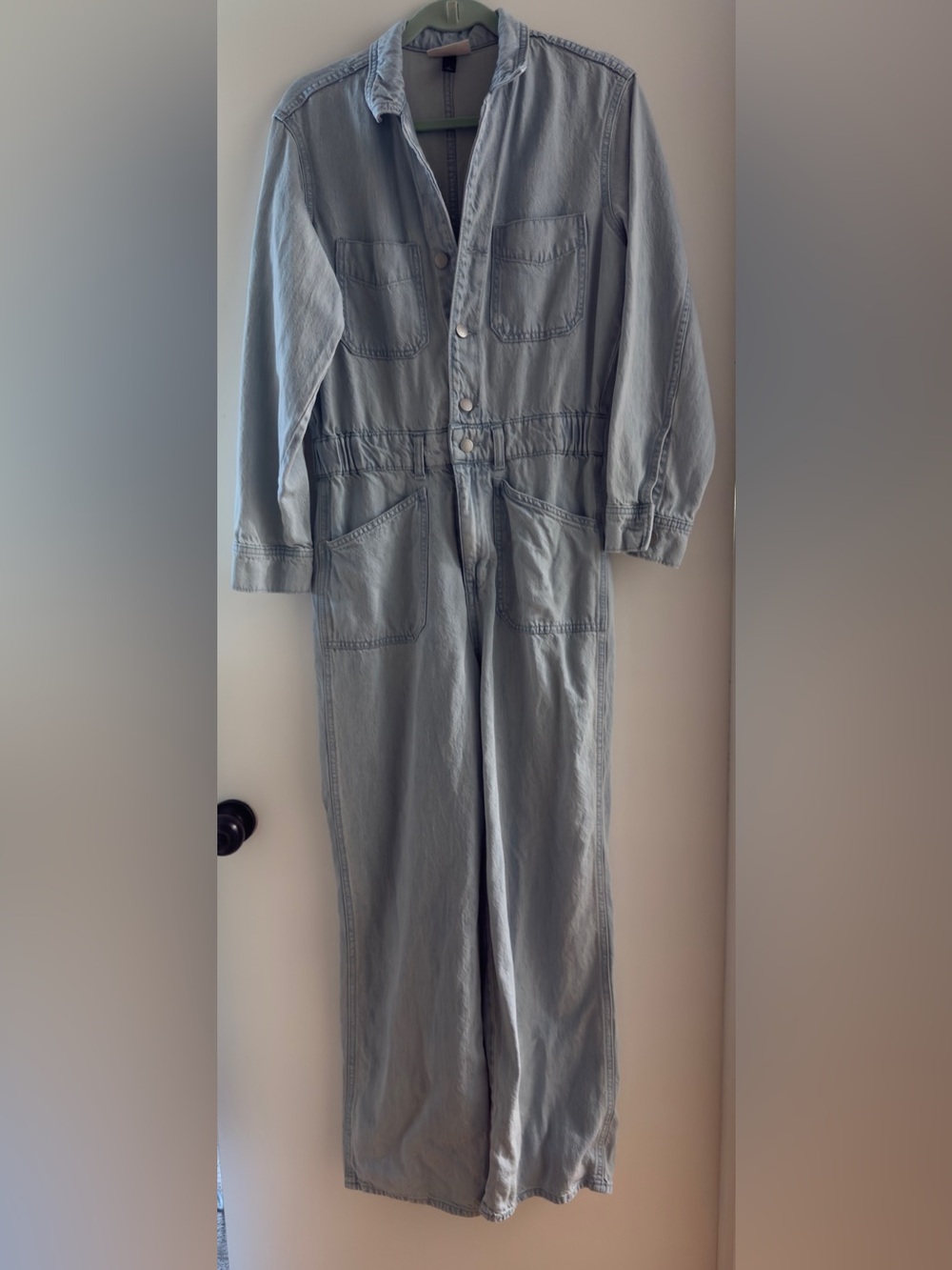 Light Blue Women's Denim Jumpsuit